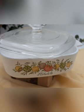 Vintage CorningWare L’Echalote Casserole Dish w Lid Spice of Life A-1-B 1 Qt